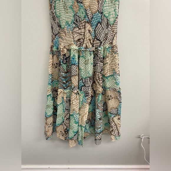 Nine West Vintage 100% Silk Floral Mermaid Maxi Dress - Picture 4 of 4